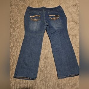 The Pioneer Woman Denim Flare Jeans with Gold Embroidery